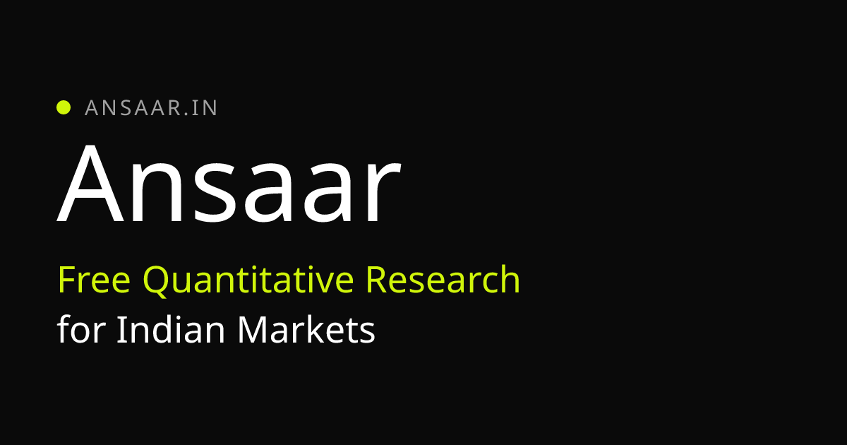 Ansaar — Free Quantitative Research for Indian Markets